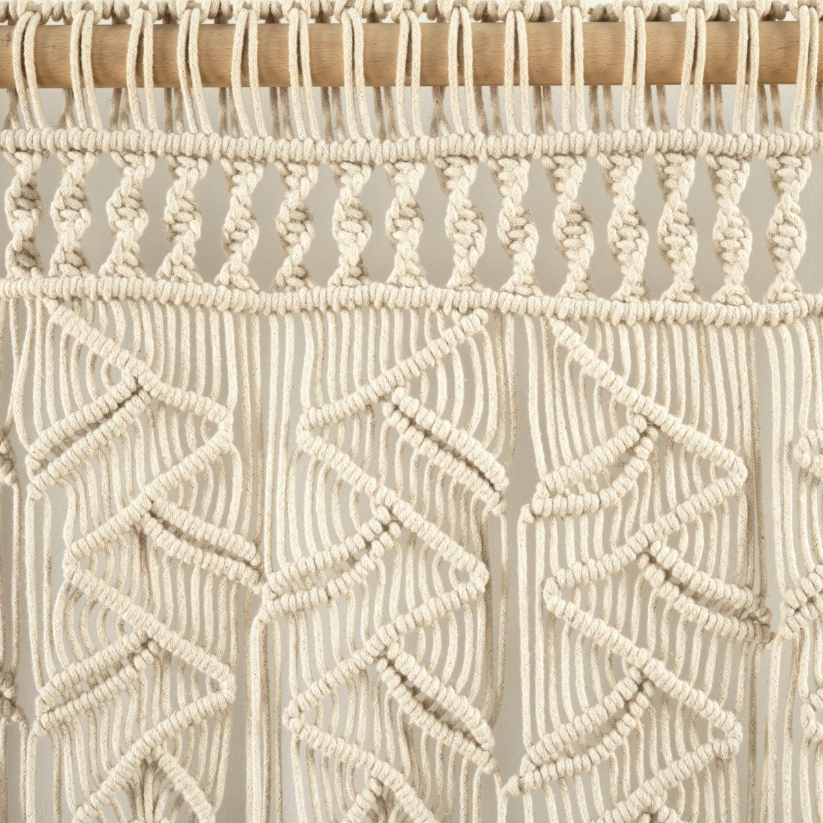 Boho Macrame Leaf Cotton Valance