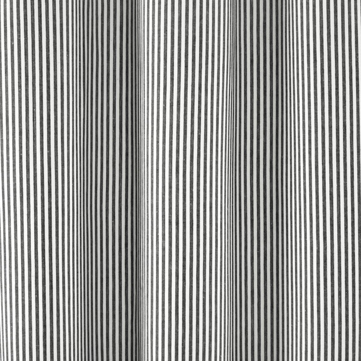 Farmhouse Vintage Stripe Yarn Dyed Recycled Cotton Blend Shower Curtain