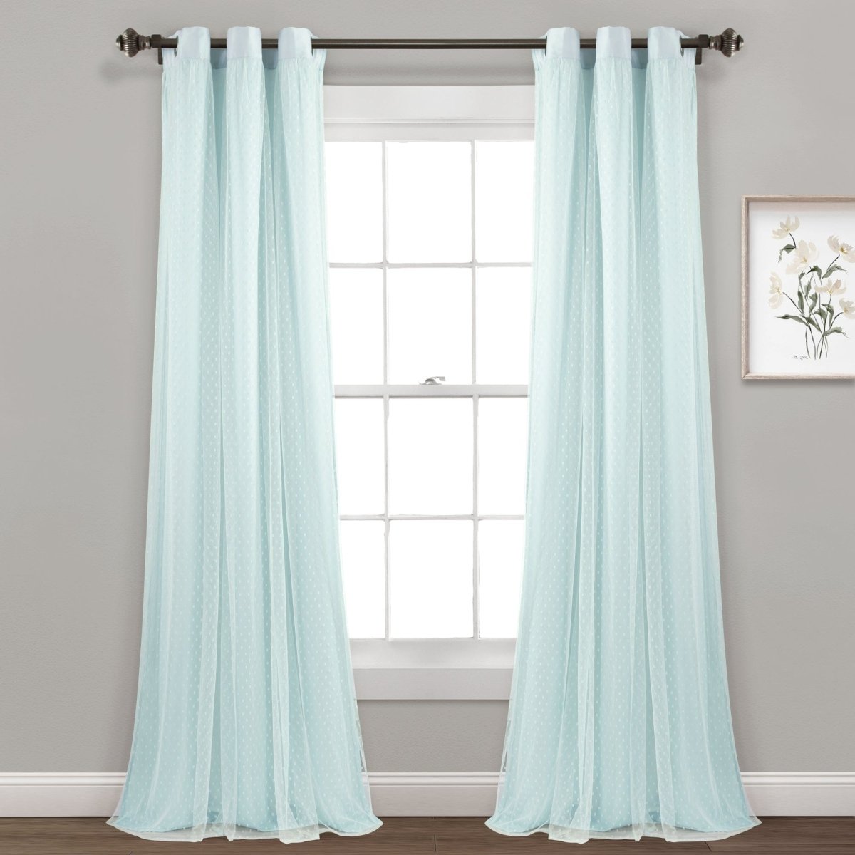Cottage Polka Dot Sheer Window Curtain