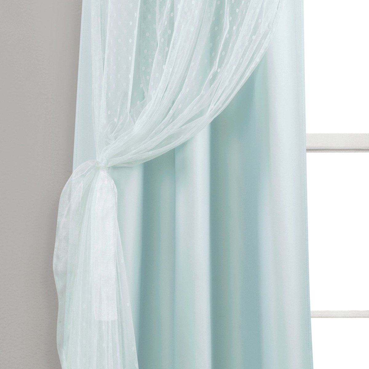 Cottage Polka Dot Sheer Window Curtain
