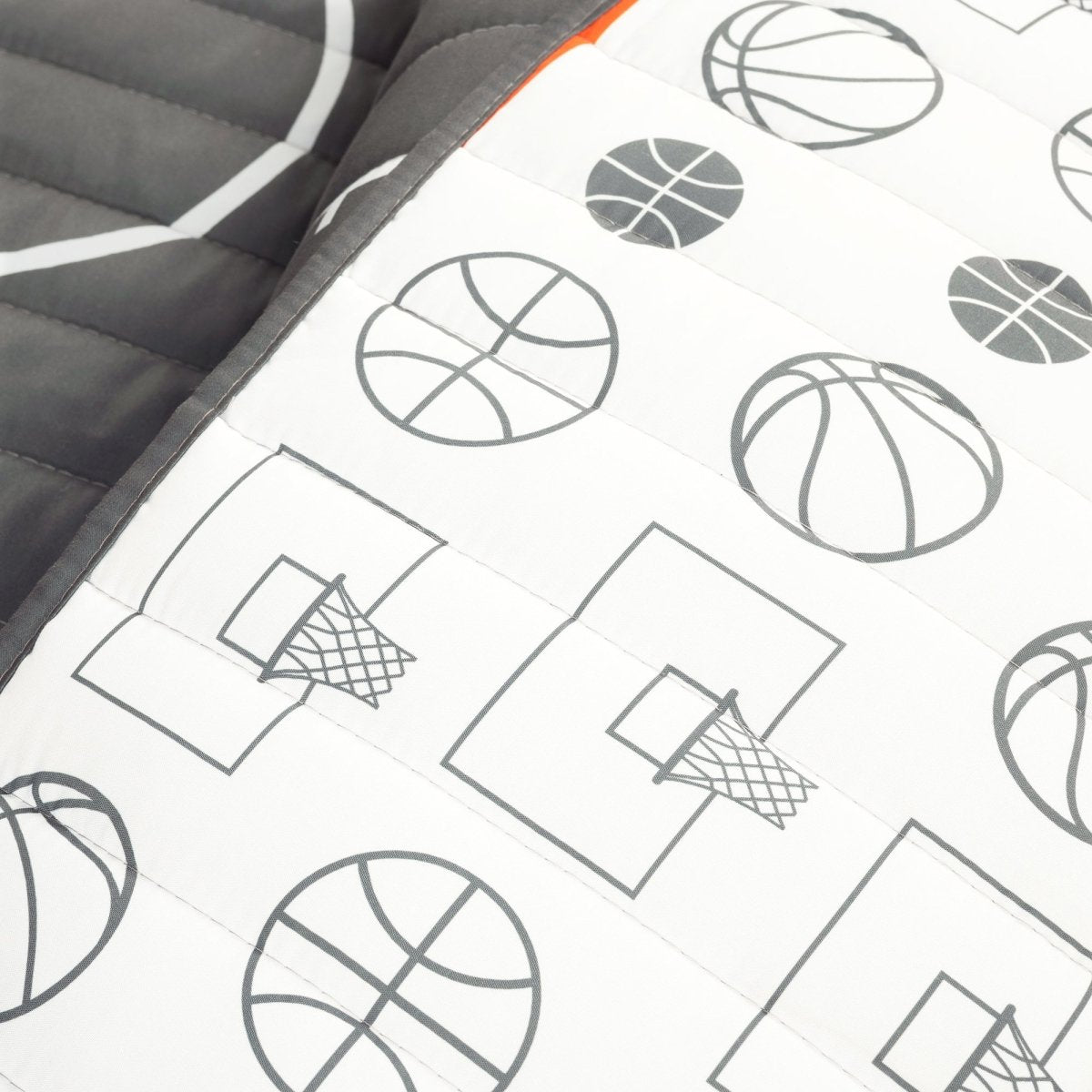 Basketball Game Reversible Quilt Set