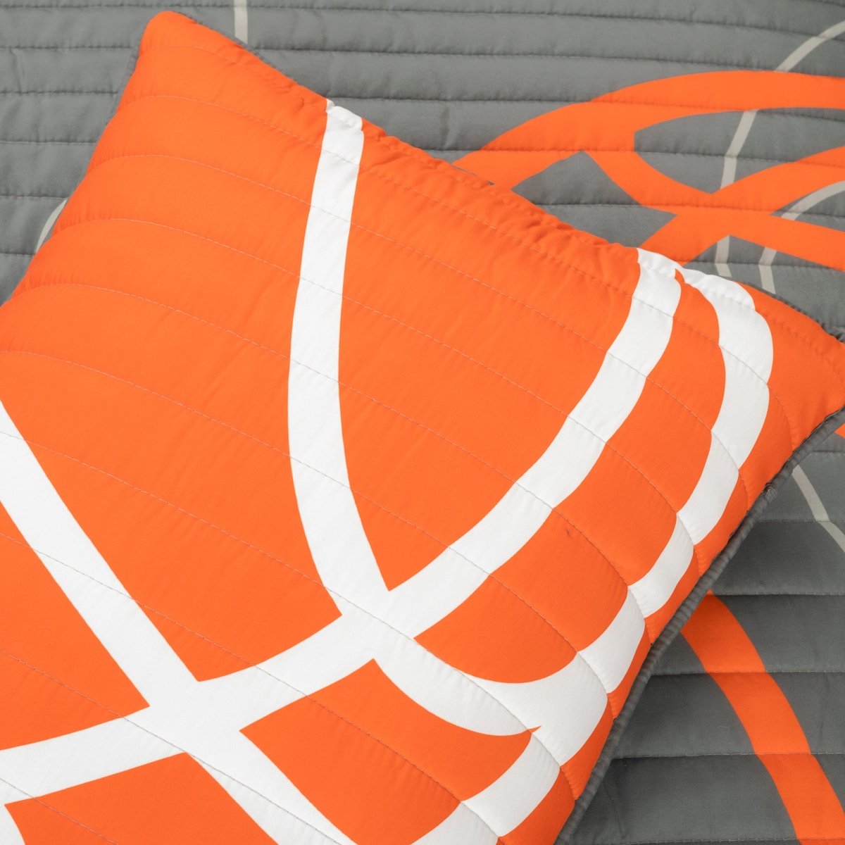 Basketball Game Reversible Quilt Set