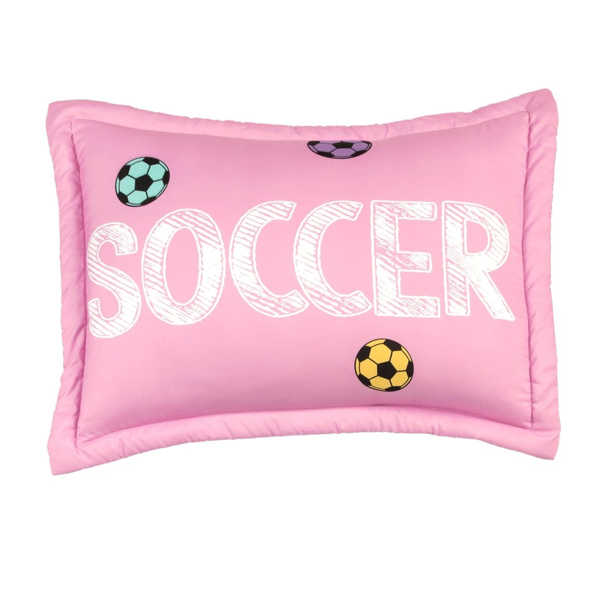 Girls Soccer Kick Comforter Set