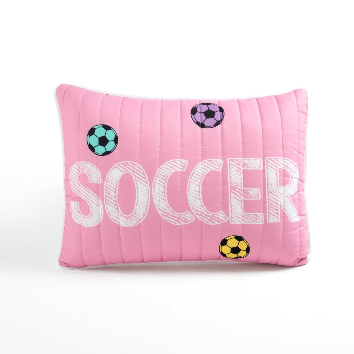 Girls Soccer Kick Quilt Set