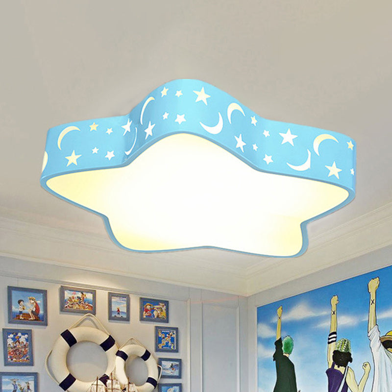 Celestial Cuddles: Sparkling Starry Night LED Ceiling Light for Kids
