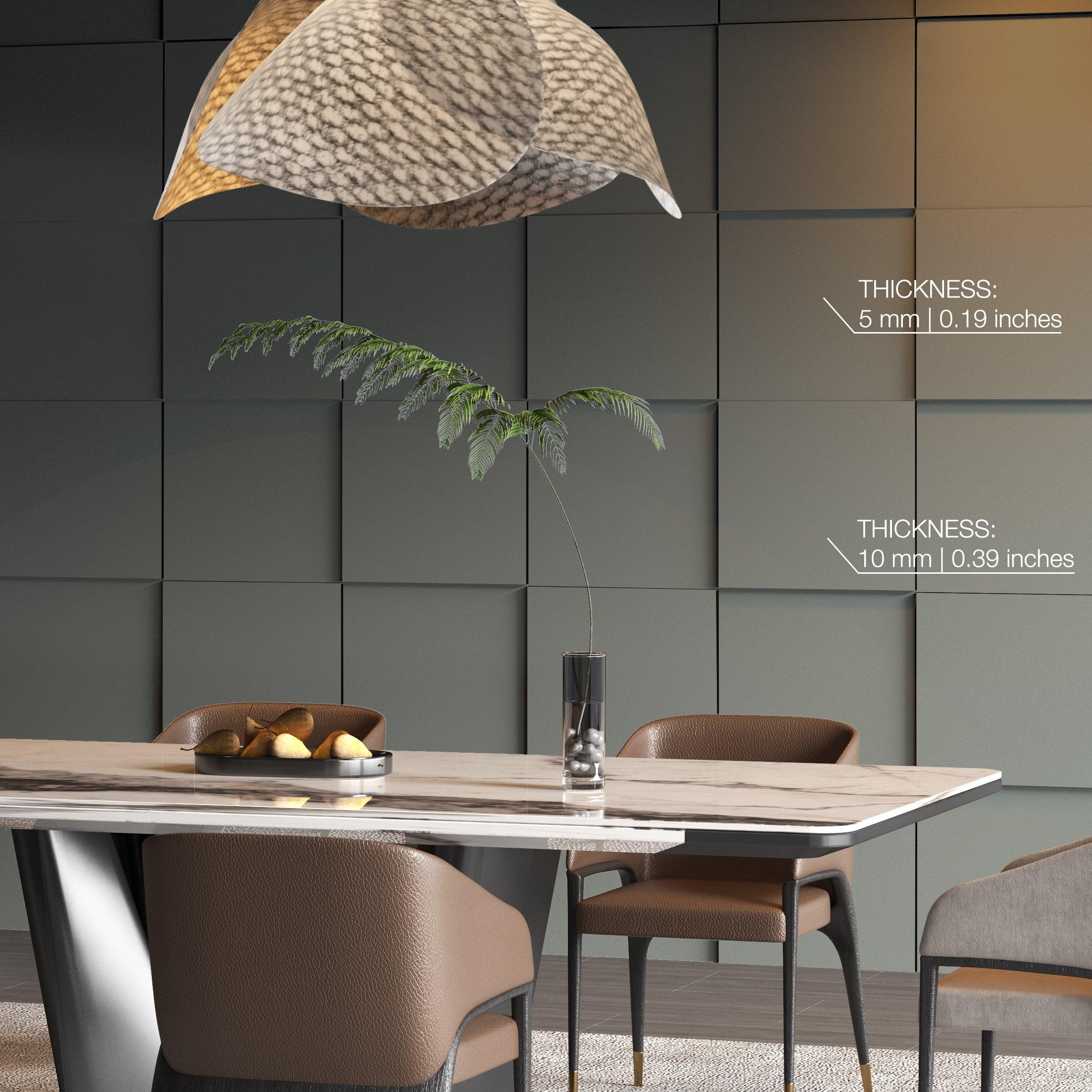 Middle Grey Modular Squares - PRHOMZ