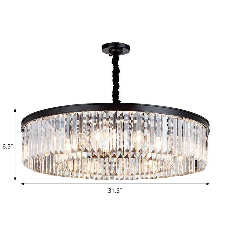 Emilia Modern Crystal Chandelier: Sparkling Elegance in Multiple Sizes (16", 23.5", 31.5")