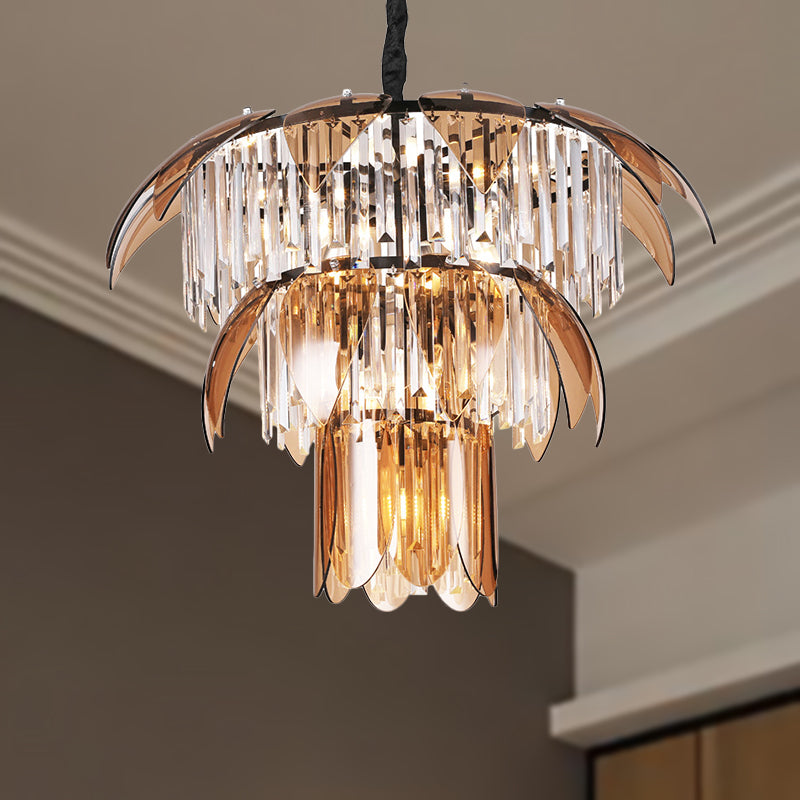 Evelyn's Enchanting Crystal Chandelier: Light Up Your Living Room in Style