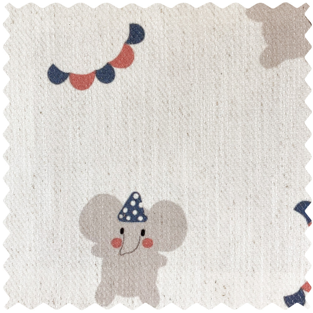 Beatrice Joyful Little Elephant Prints Soft Curtains