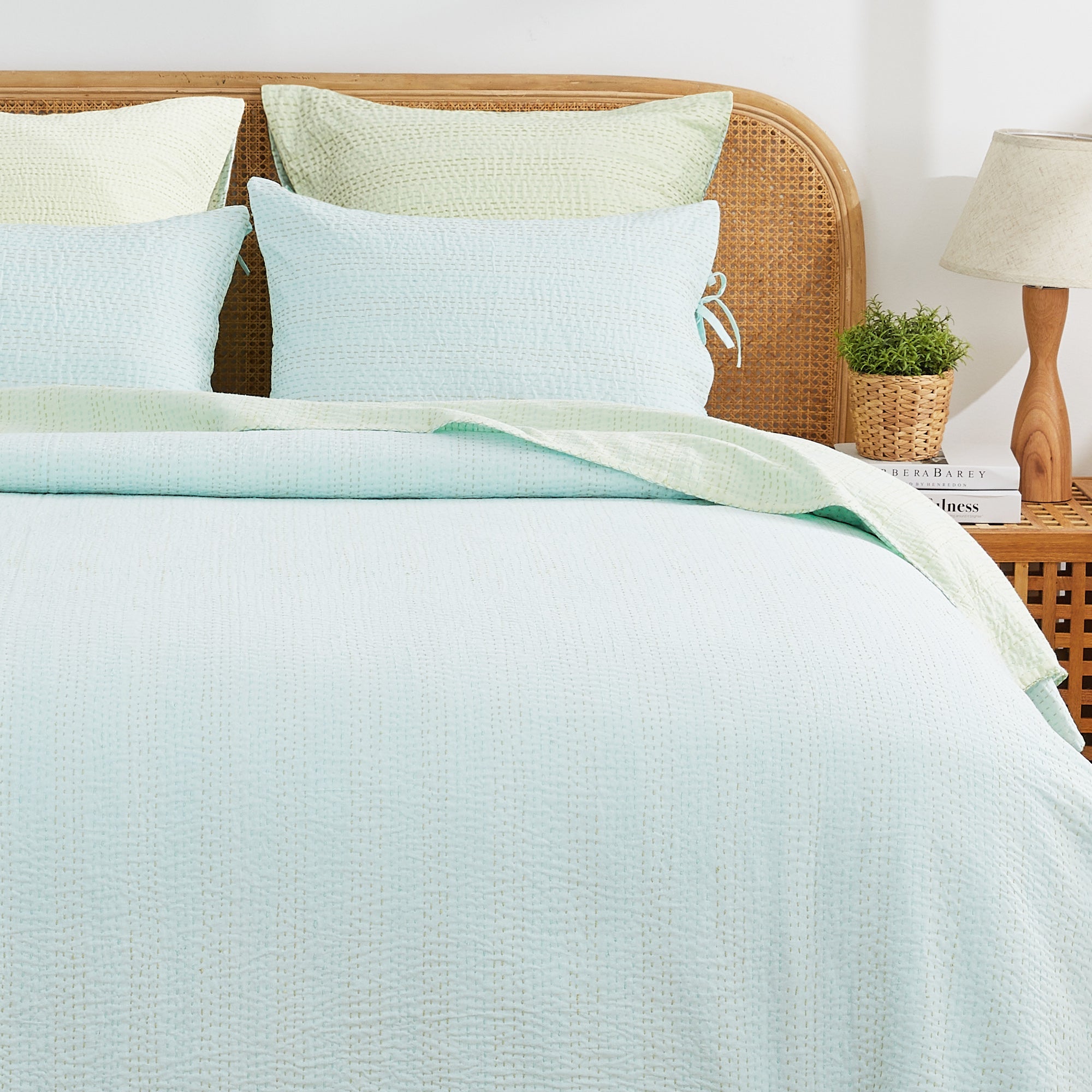 Hand Stitched Reversible Kantha Coverlets