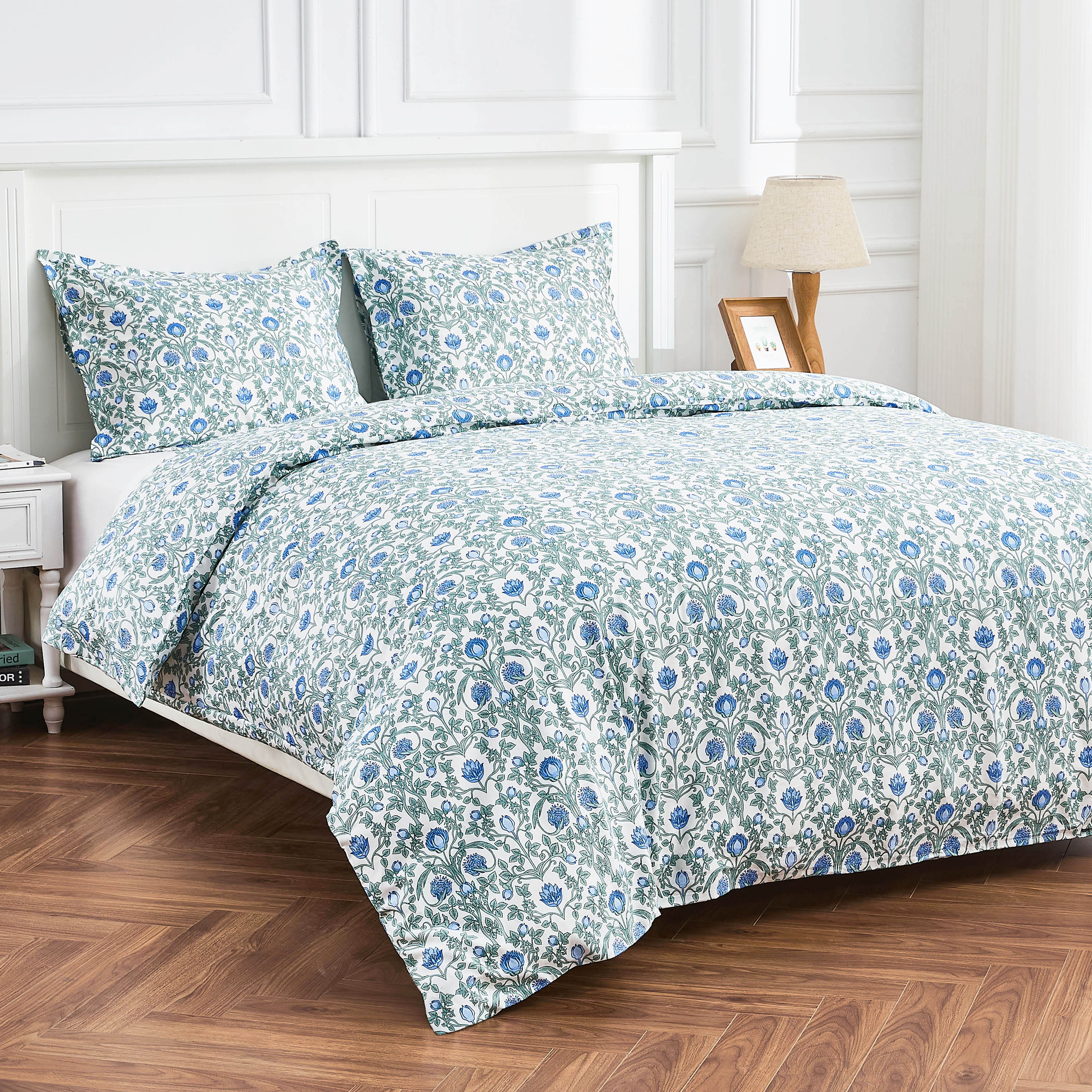 Arts & Crafts Floral Printed Duvet Set