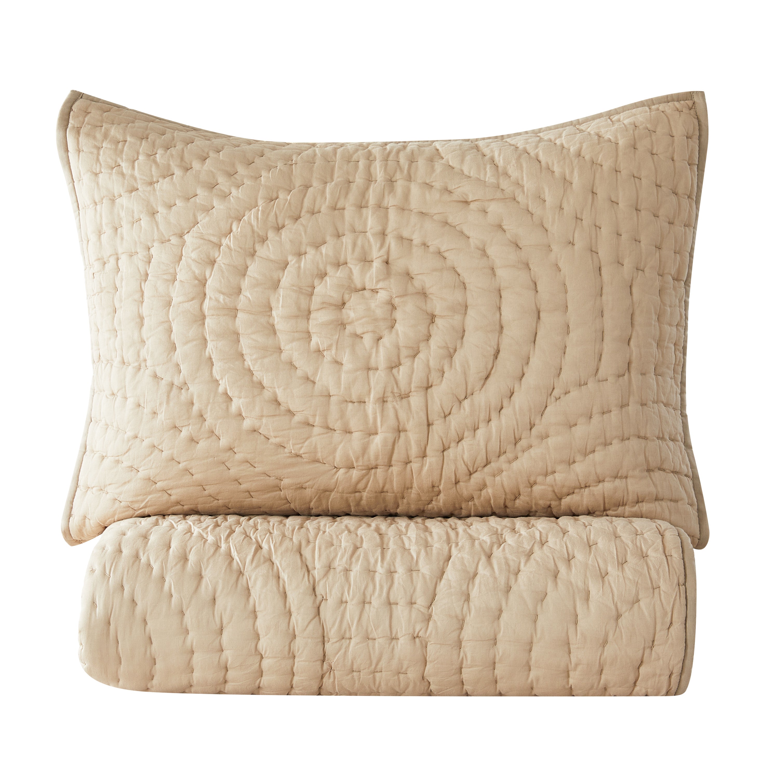 Halo Cotton Voile Hand Stitched Quilt Set