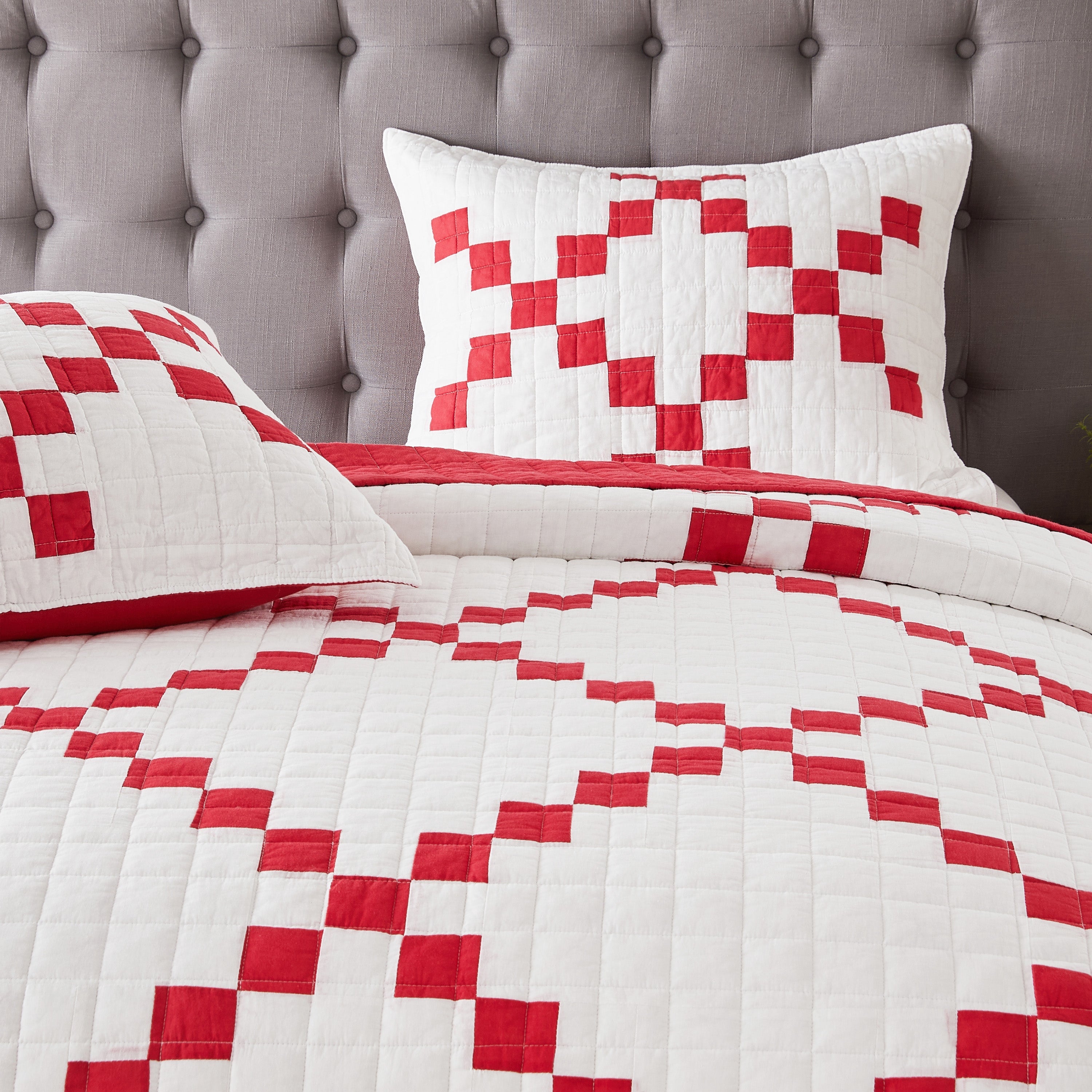 Irish Chain Patchwork Cotton Quilt Set