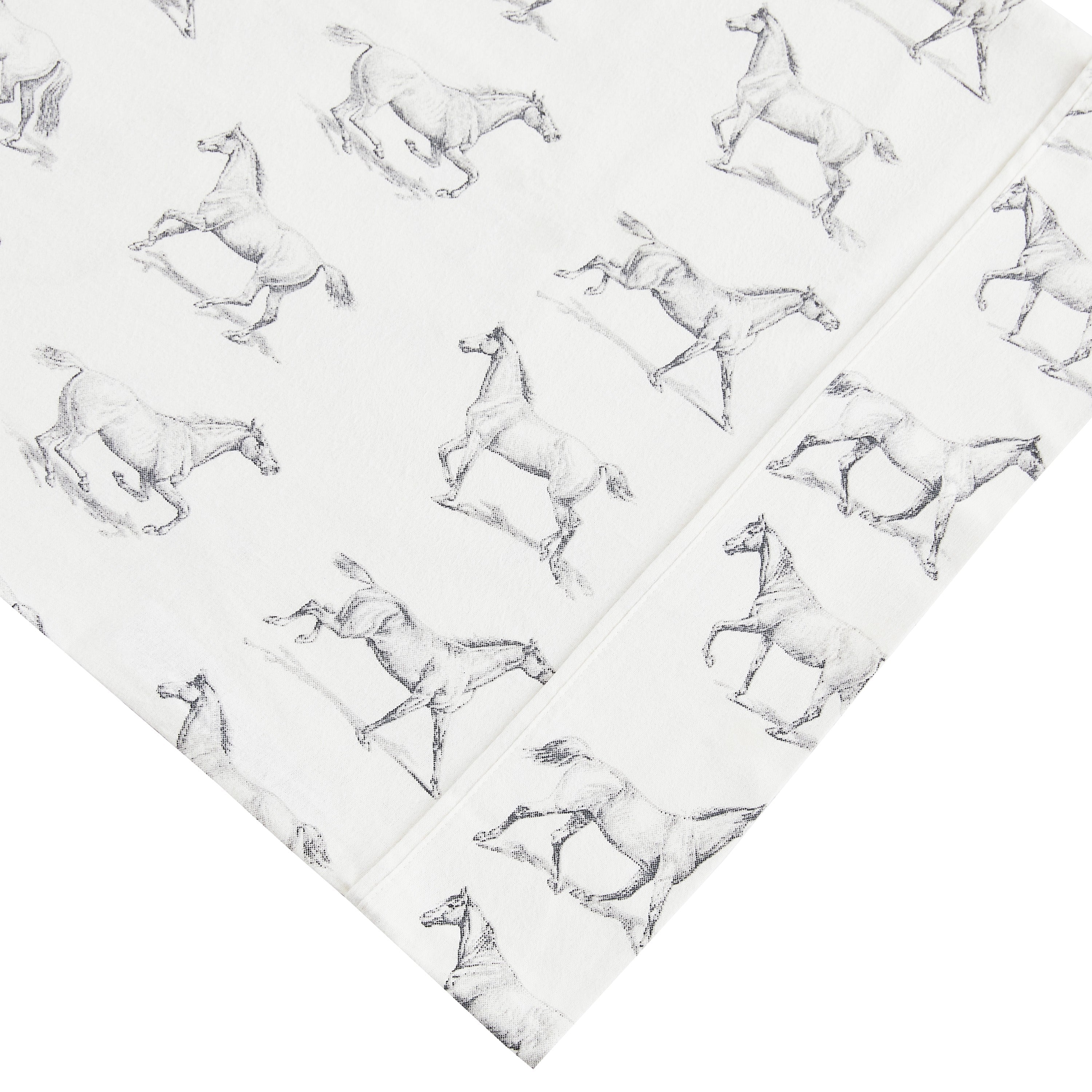 Horses Flannel Sheet Set