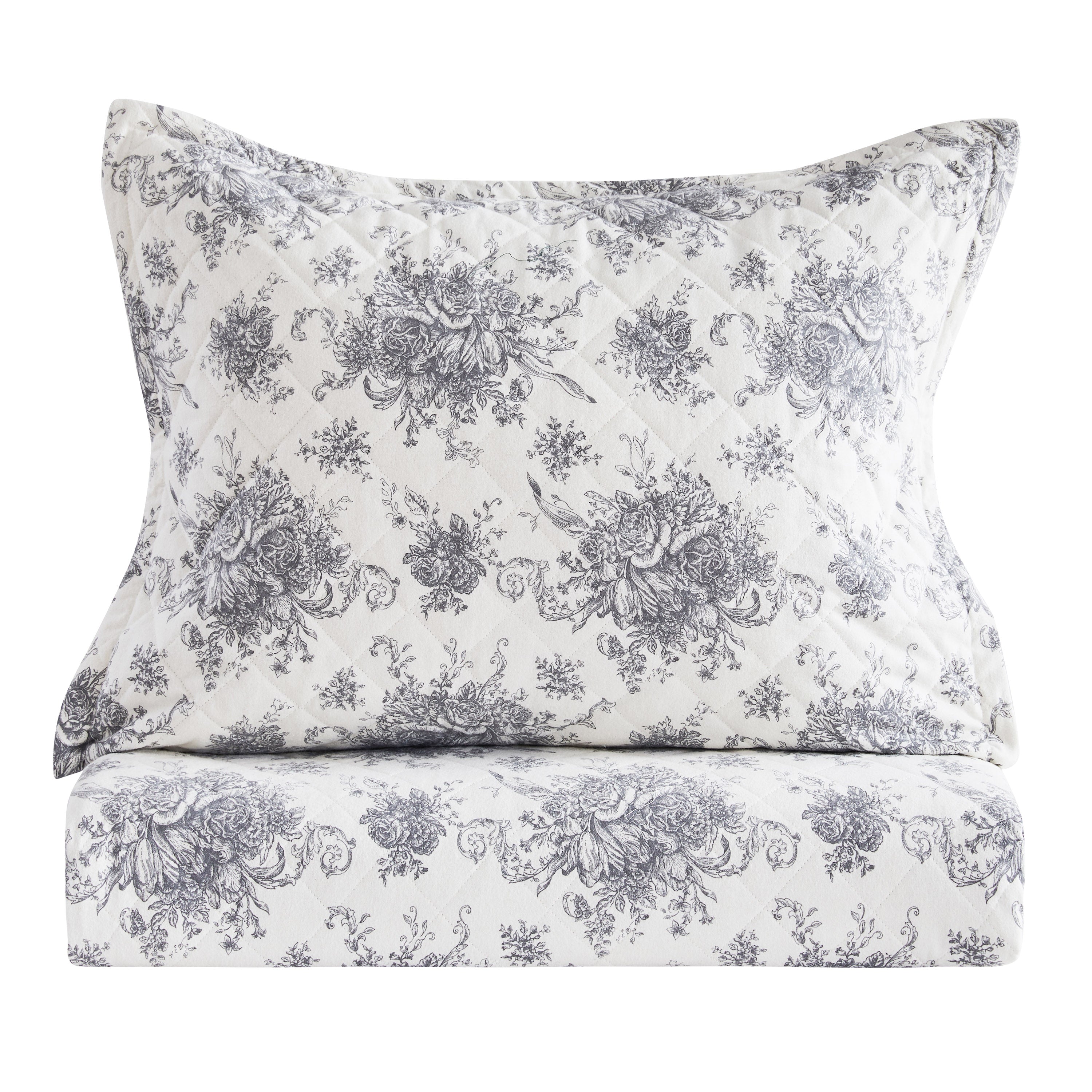 Petit Toile Cotton Flannel Quilt Set