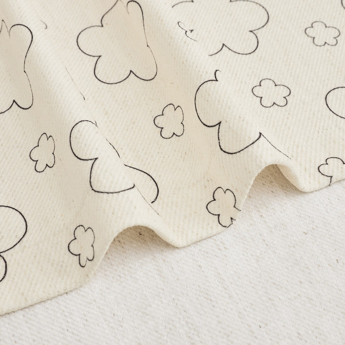 Leda Cloud Design Soft Linen Custom Curtains