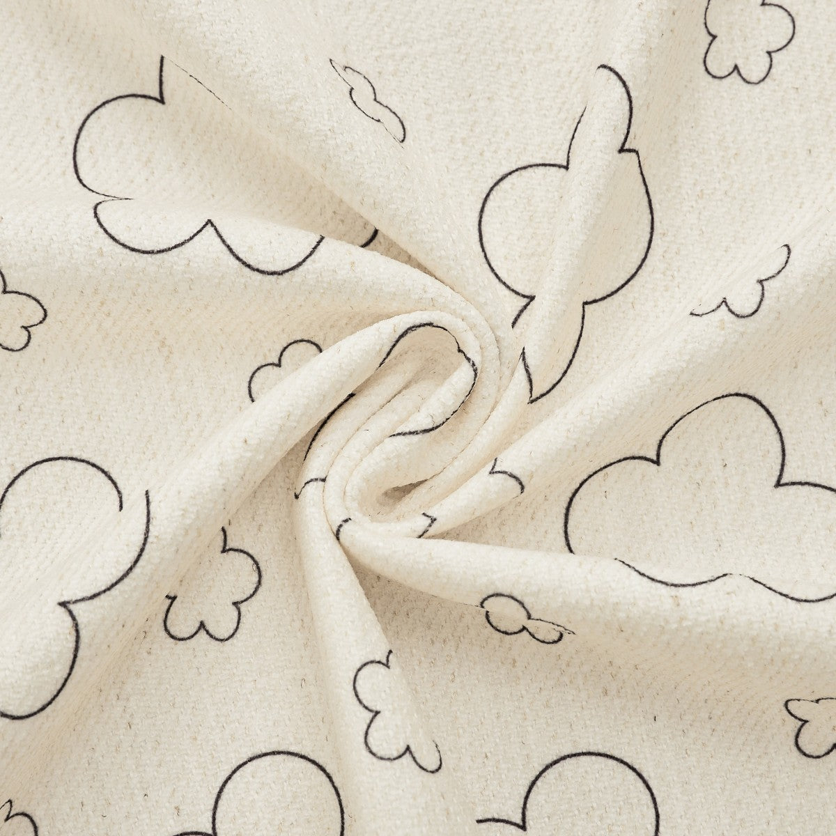 Leda Cloud Design Soft Linen Custom Curtains