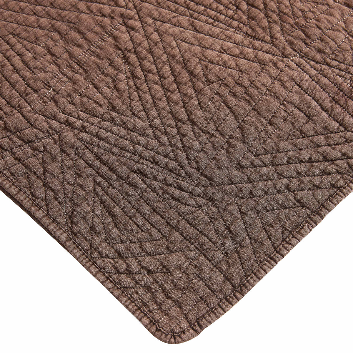 Dancing Triangles Stonewashed Cotton Quilt Set