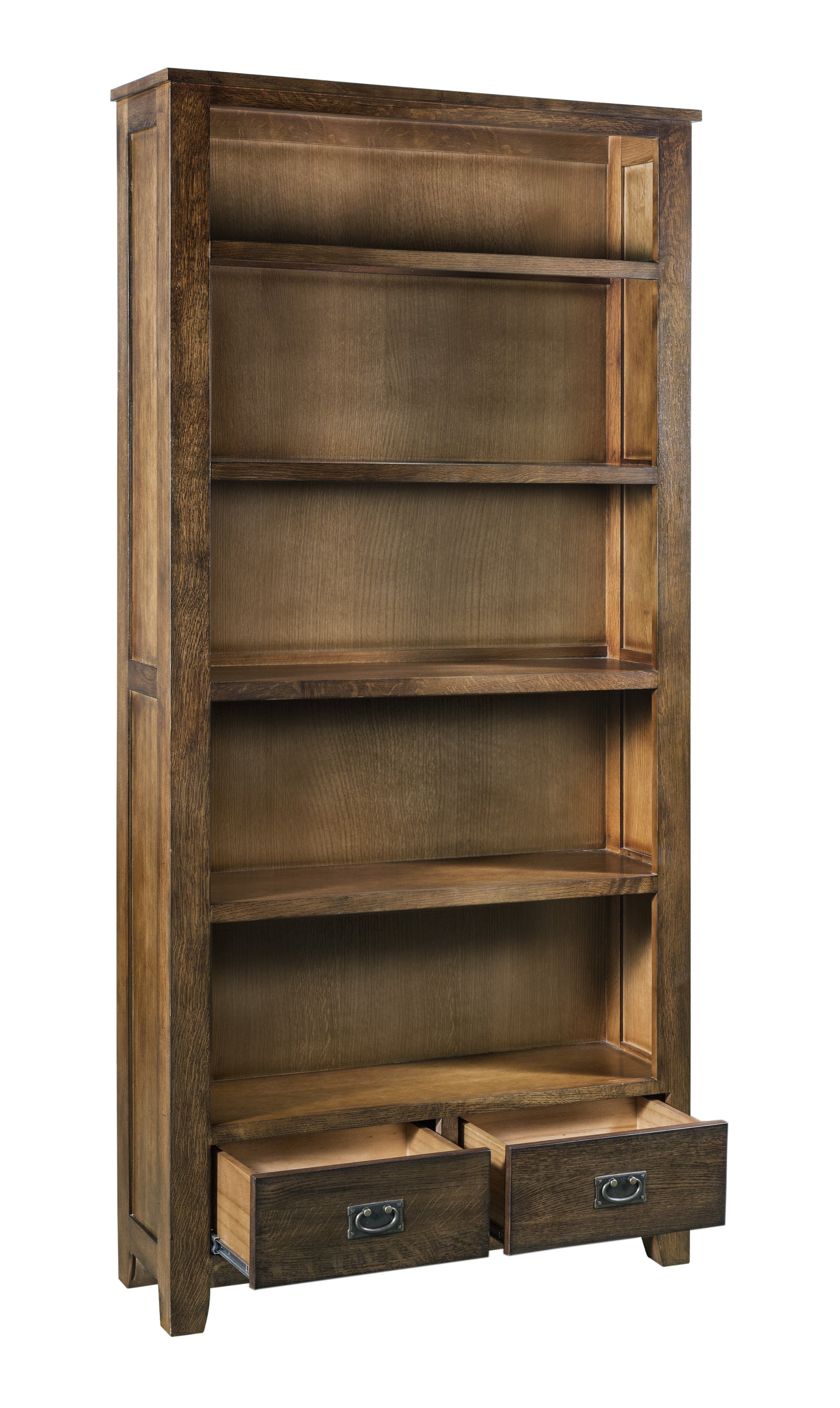 Mission Open Shelf Bookcase - Walnut