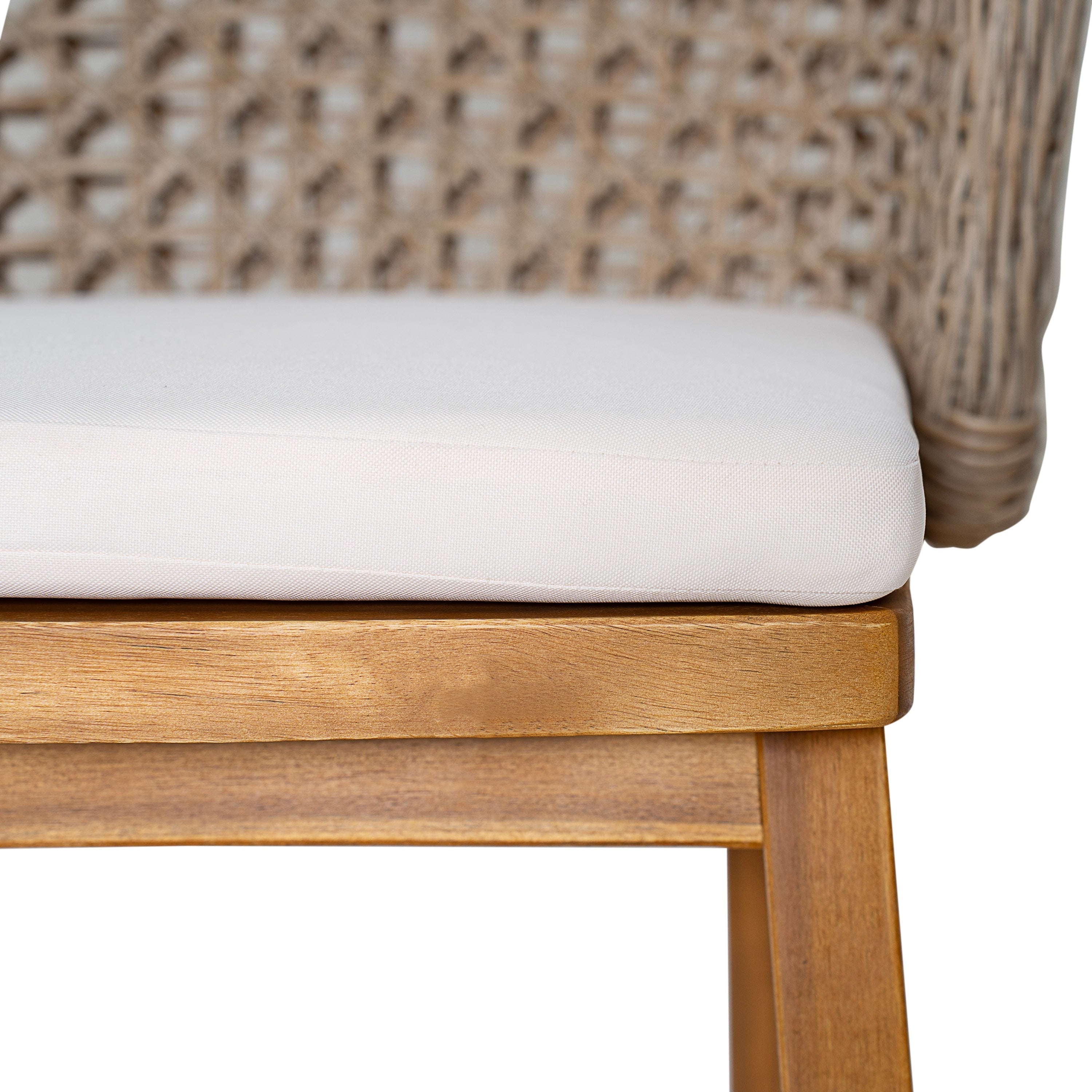 Outdoor Acacia Wood Bar Stools (Set of 2)