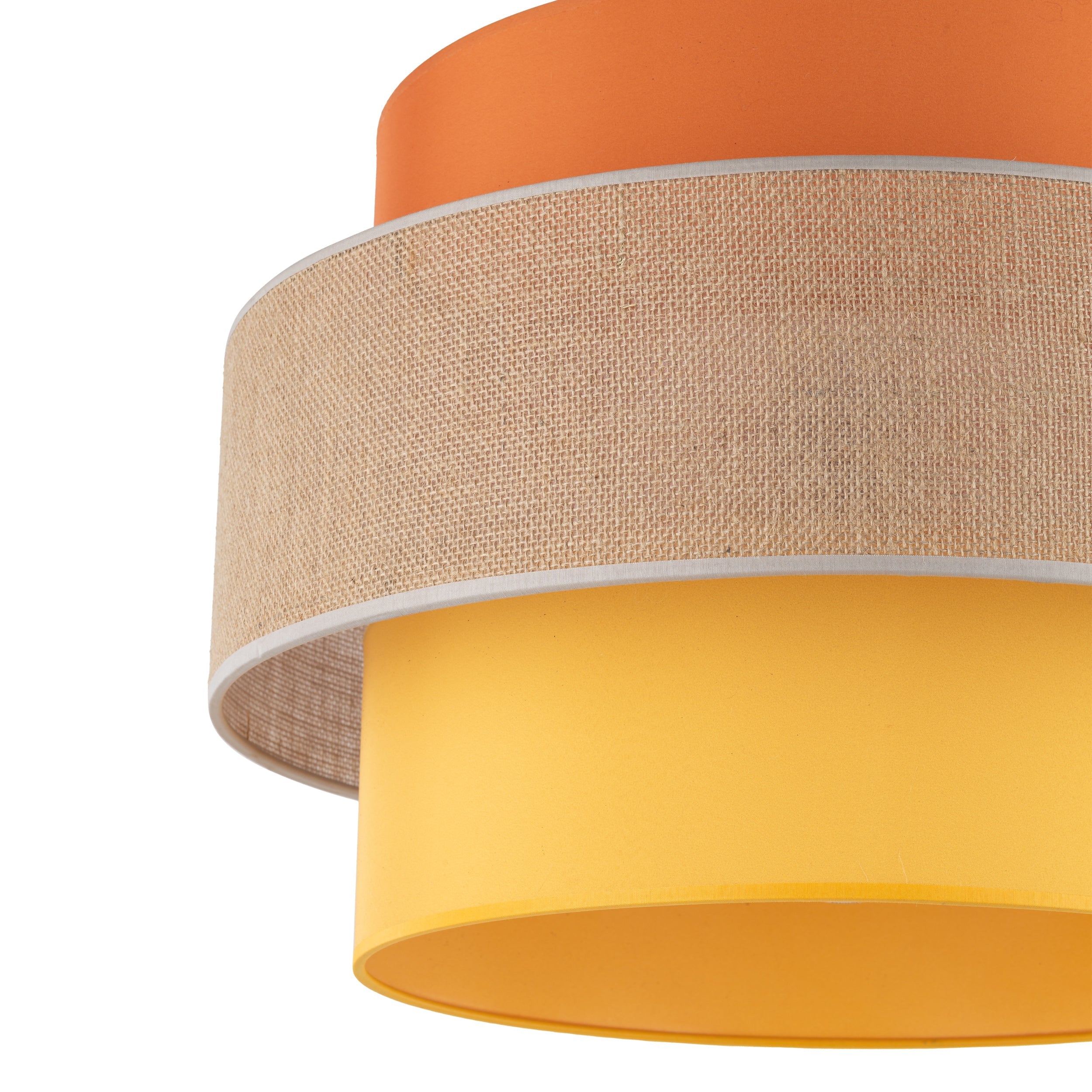 TRIO Jute Mid-Century Boho Large Pendant Light