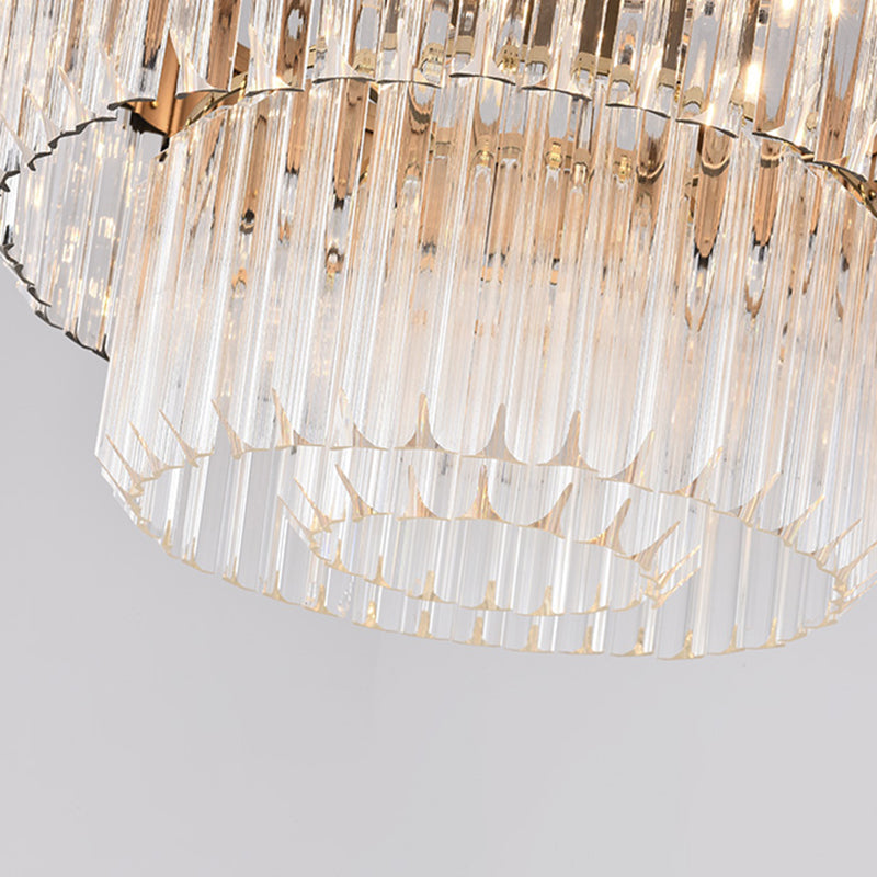 Lyric Modern 2-Tier Crystal Chandelier: Light Up Your Home with Elegance