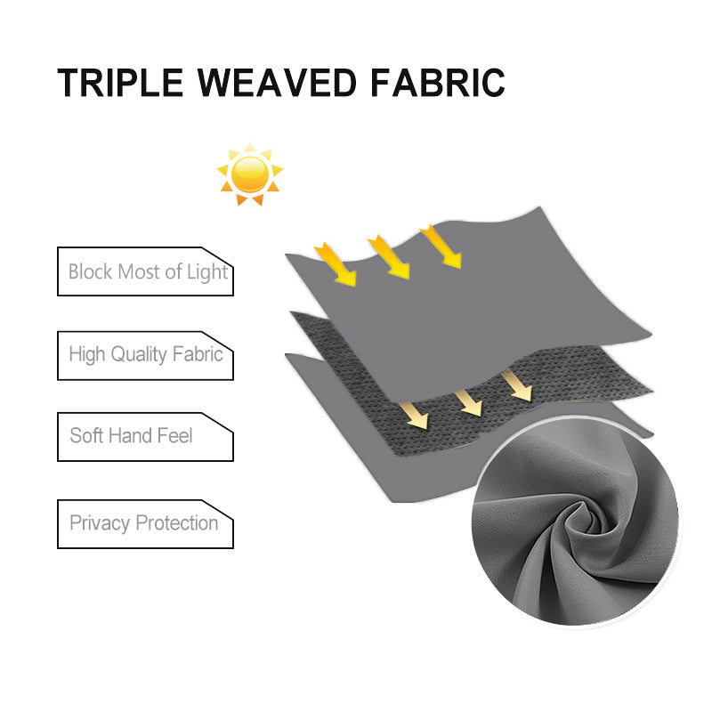 Custom Curtains: 100% Blackout Curtains, Set of 2 Panels-3