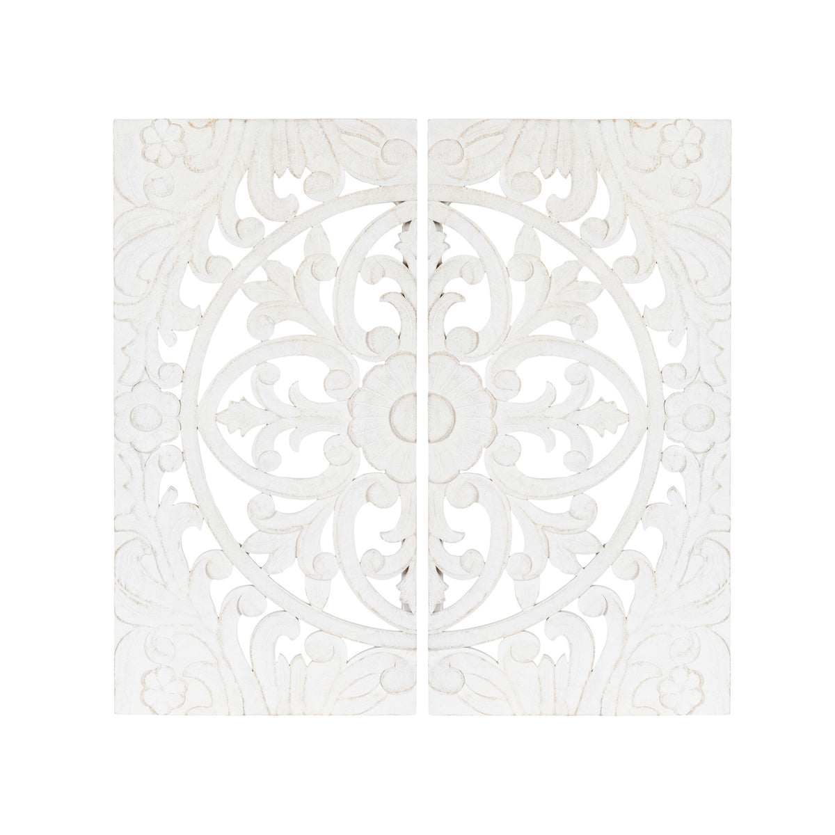Saanvi Carved Wood Wall Art Set