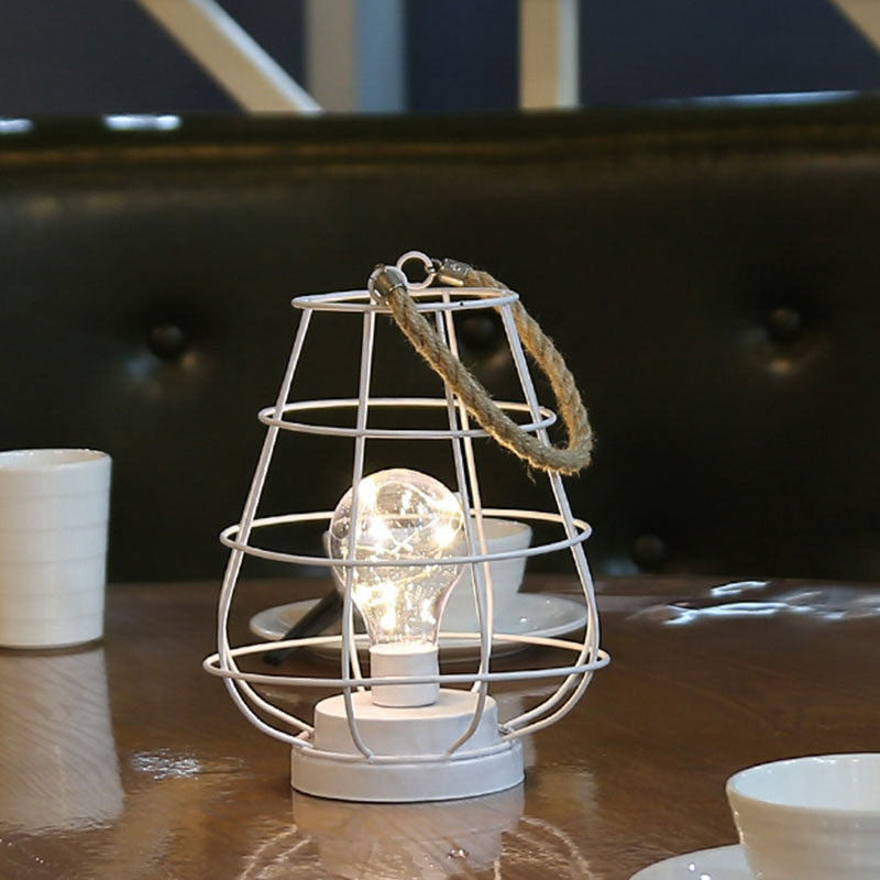 8.5" Tall Cordless Accent Light with Edsion Style Bulb (White)-1