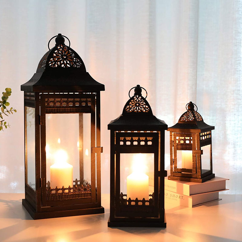 9.5"&14.5"&20" High Decorative Candle Lanterns ( Set of 3)-0