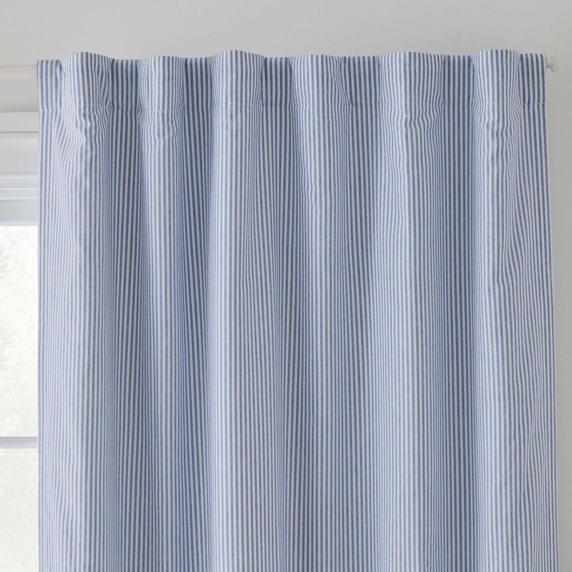 Oxford Stripe Linen Curtains | Standard & Made to Measure | Light Filtering or Blackout Liners-1