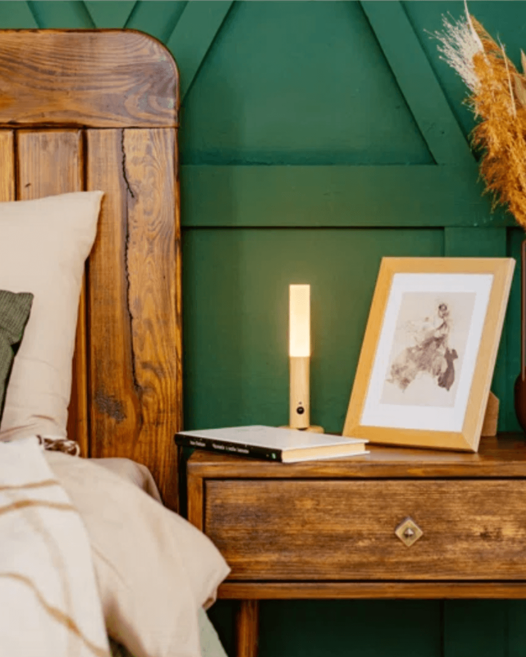 Rechargeable Wooden Wall Sconce with Motion Sensor | Cordless LED Night Light