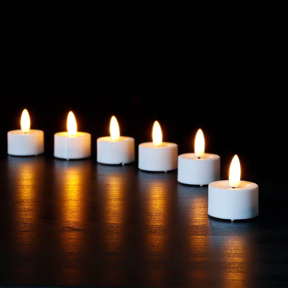12 Pack Flickering Flameless Candles with Breathing Lights(Warm White)-1