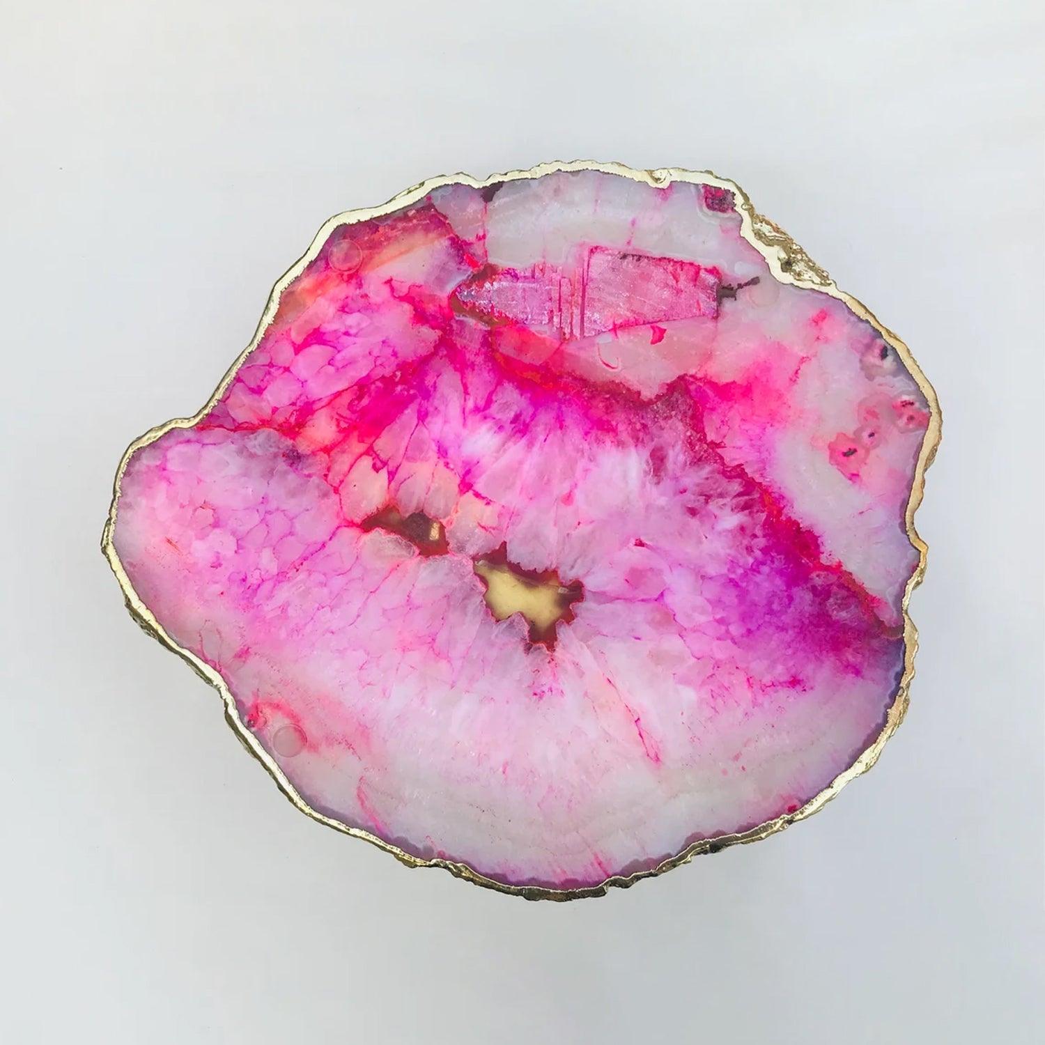 Pink Agate Cake Stand/Centrepiece/Display Stand/Tray - PRHOMZ