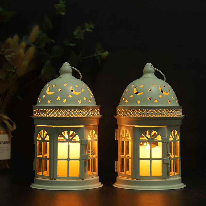 8.5 inch High Decorative Lanterns ( Set of 2 )-1