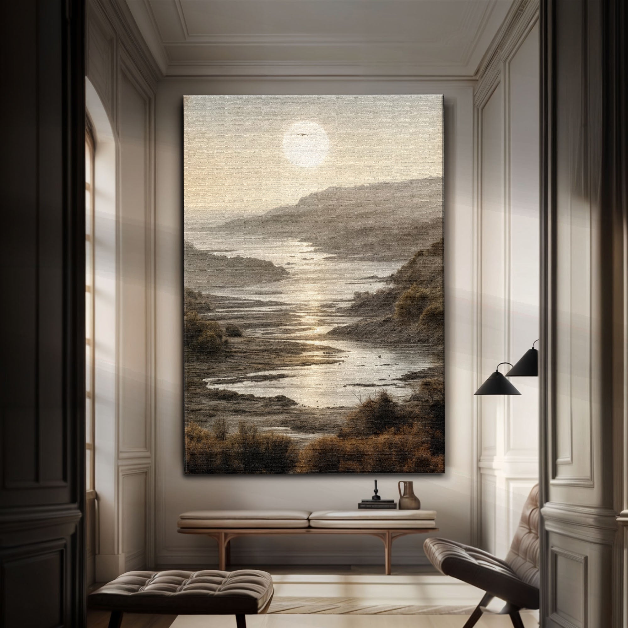 Misty Shores Coastal Impasto Wall Art