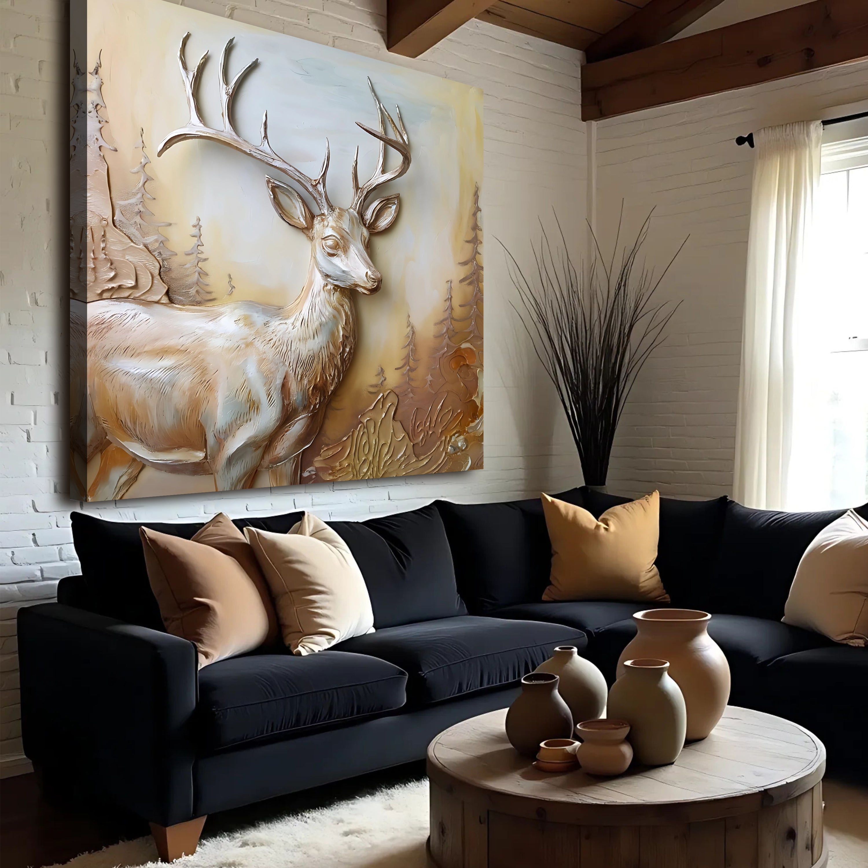 3D Deer Wall Art