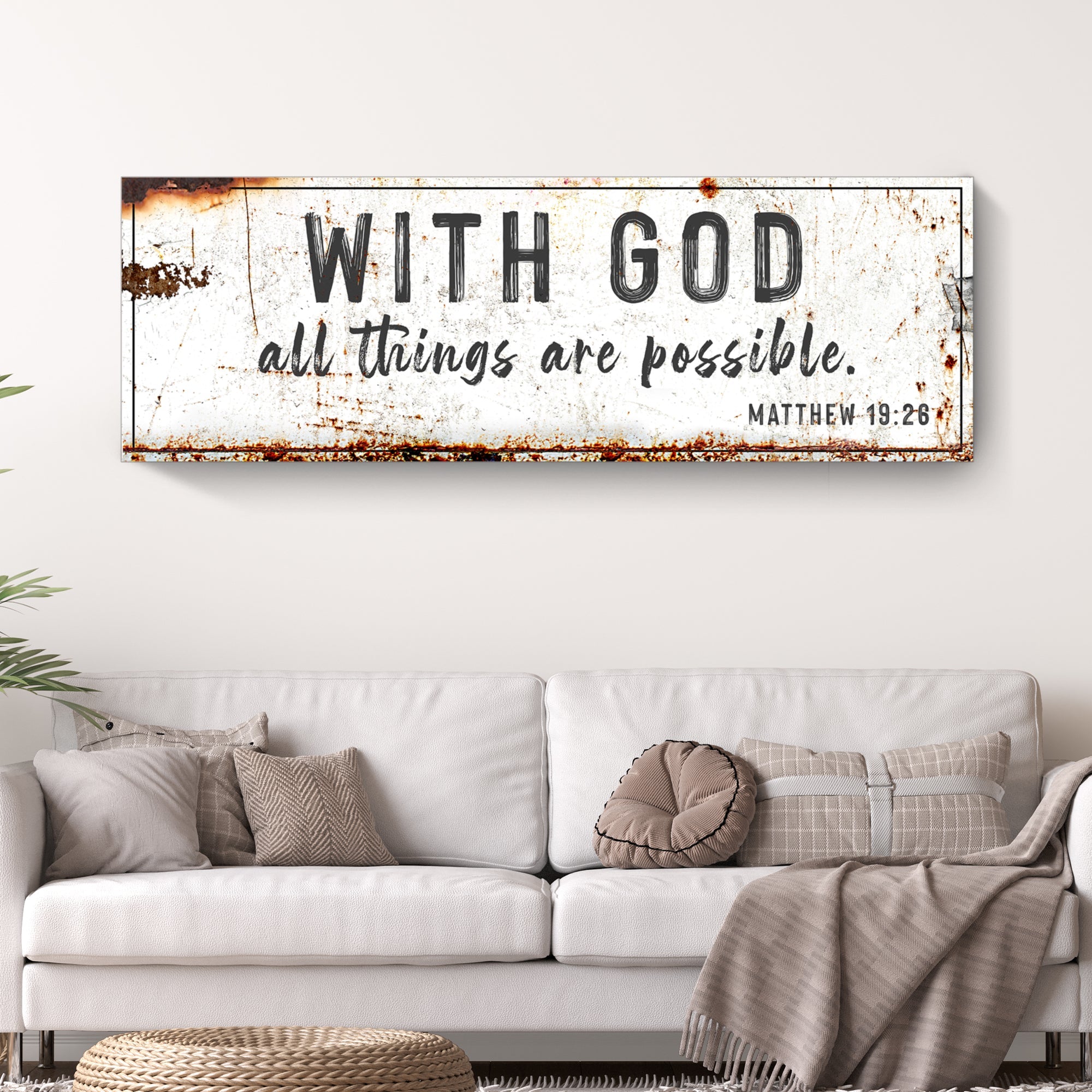 With God All Things Are Possible Sign