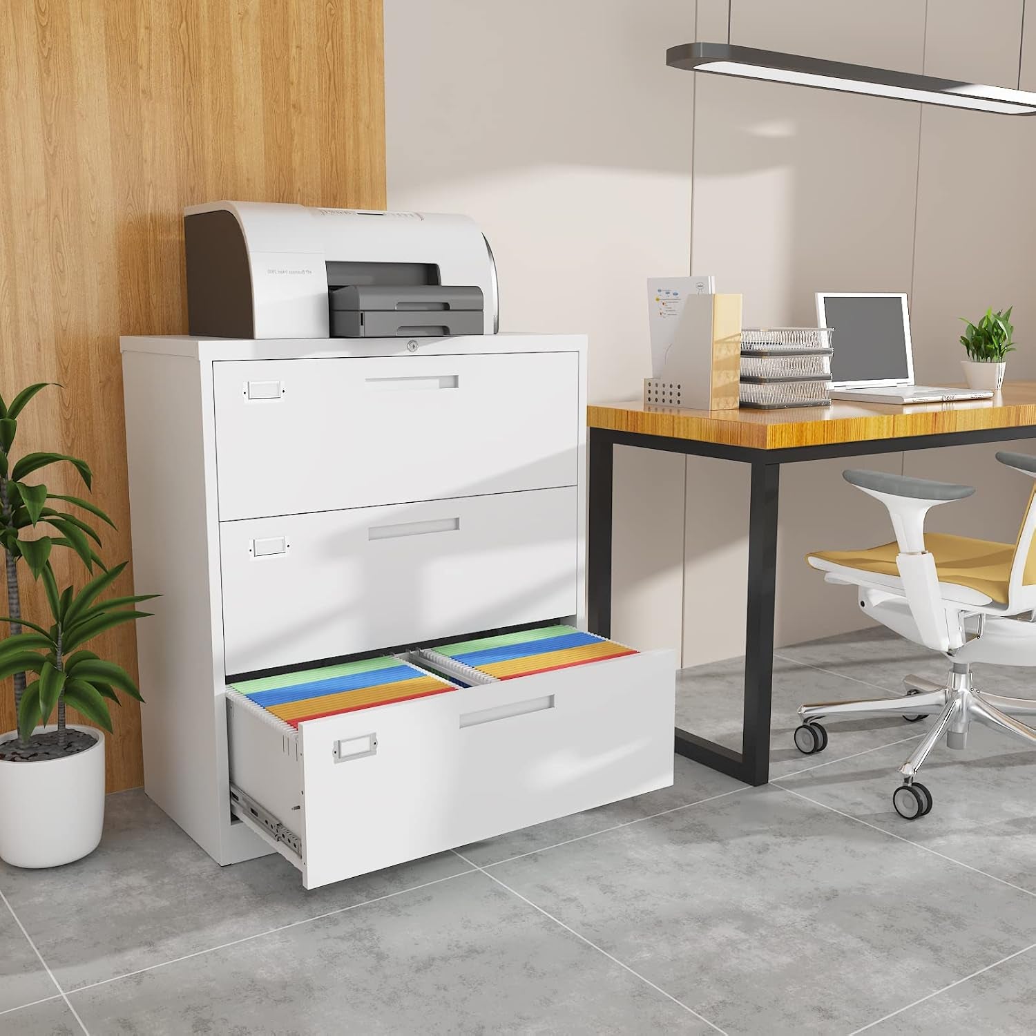 Lateral File Cabinet 3 Drawer With Lock For Office Use
