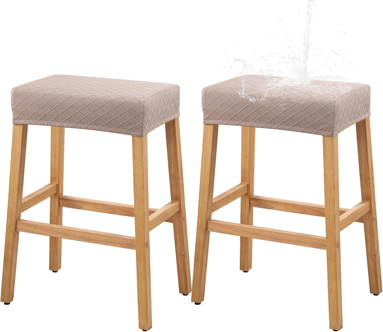 Rectangular Bar Stool Covers 2 Pack Waterproof Stretch