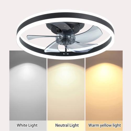 Ceiling Fan With Lighted Dimmable LEDs Unusable Unusable Platform - PRHOMZ