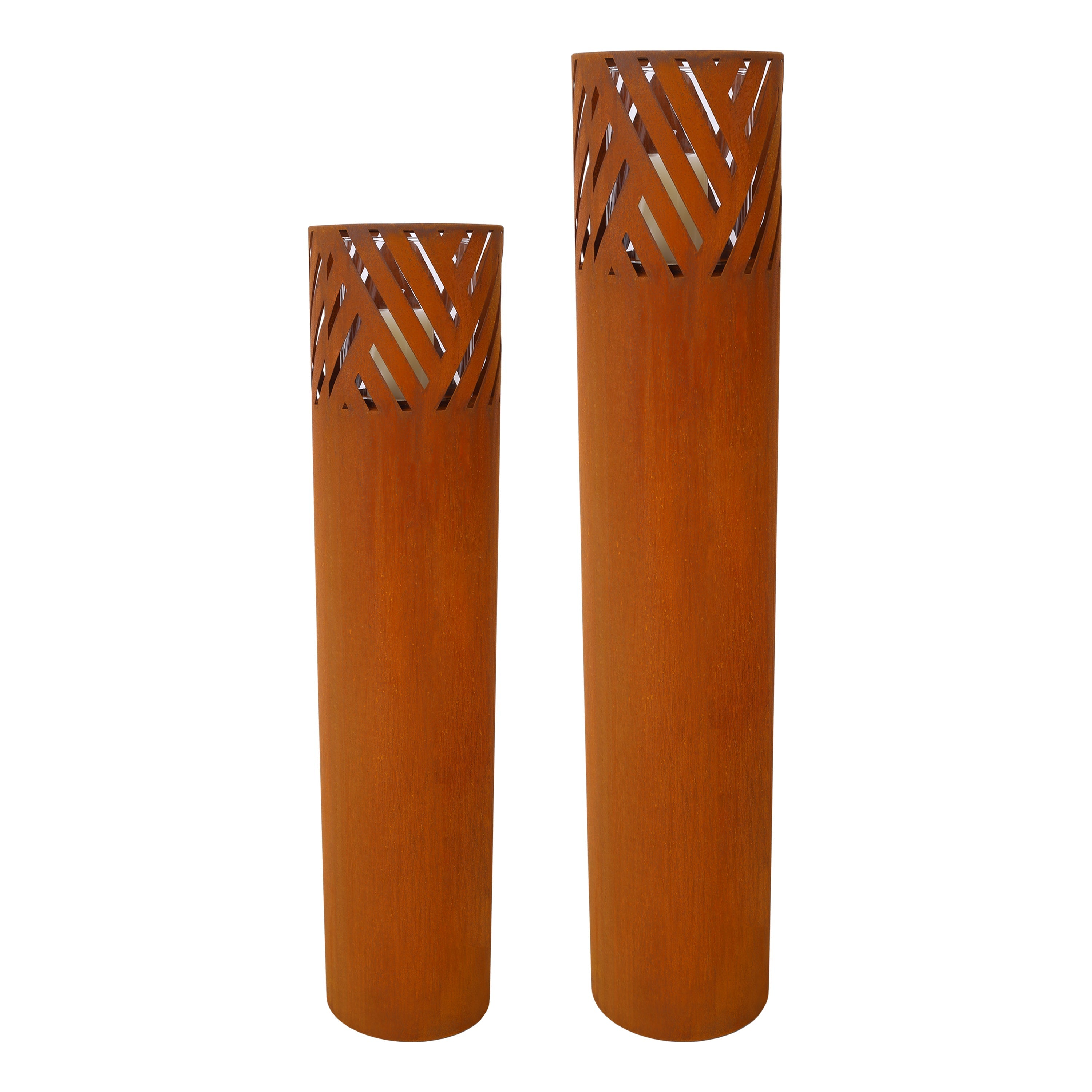 Lantern Column, Set of 2, Decorative Columns for Outdoor and Indoor Use