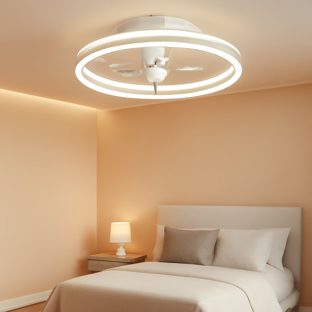 19.7 Inch Dimmable Ceiling Fan With Lights And Remote