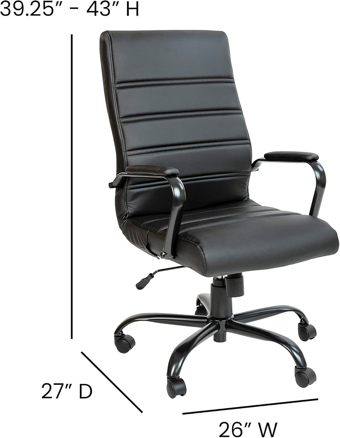 Whitney High Back Desk Chair With Adjustable Height