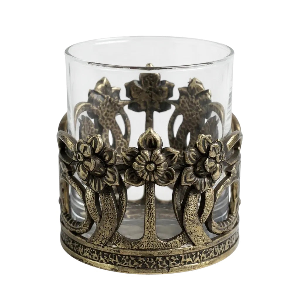 Set of 4 - Crown Dragon Whisky Glasses | Juice Glasses | Drinkware | Statement Barware | Gold, Silver or Antique Finish-4