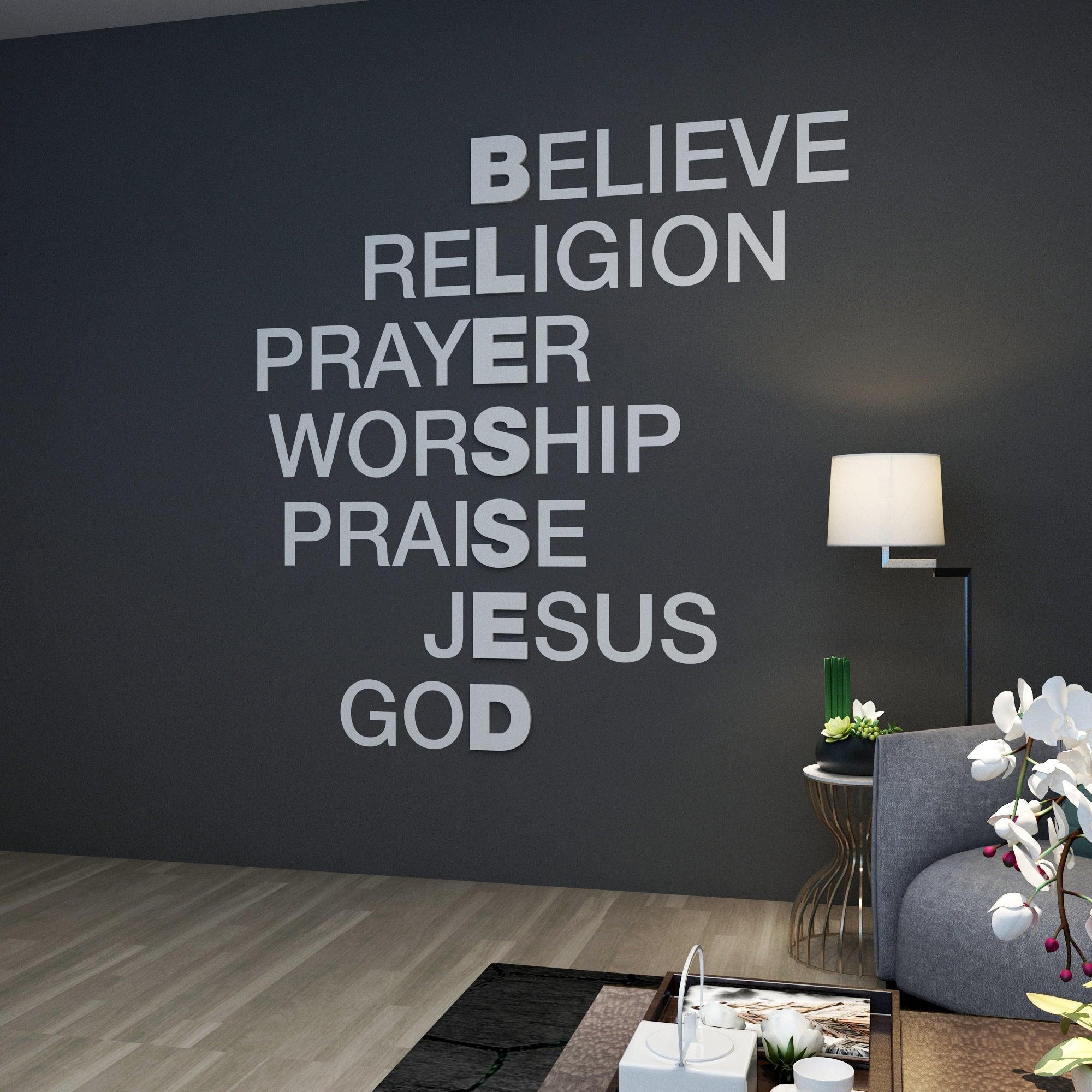 Blessed Crosswords Wall Art - PRHOMZ