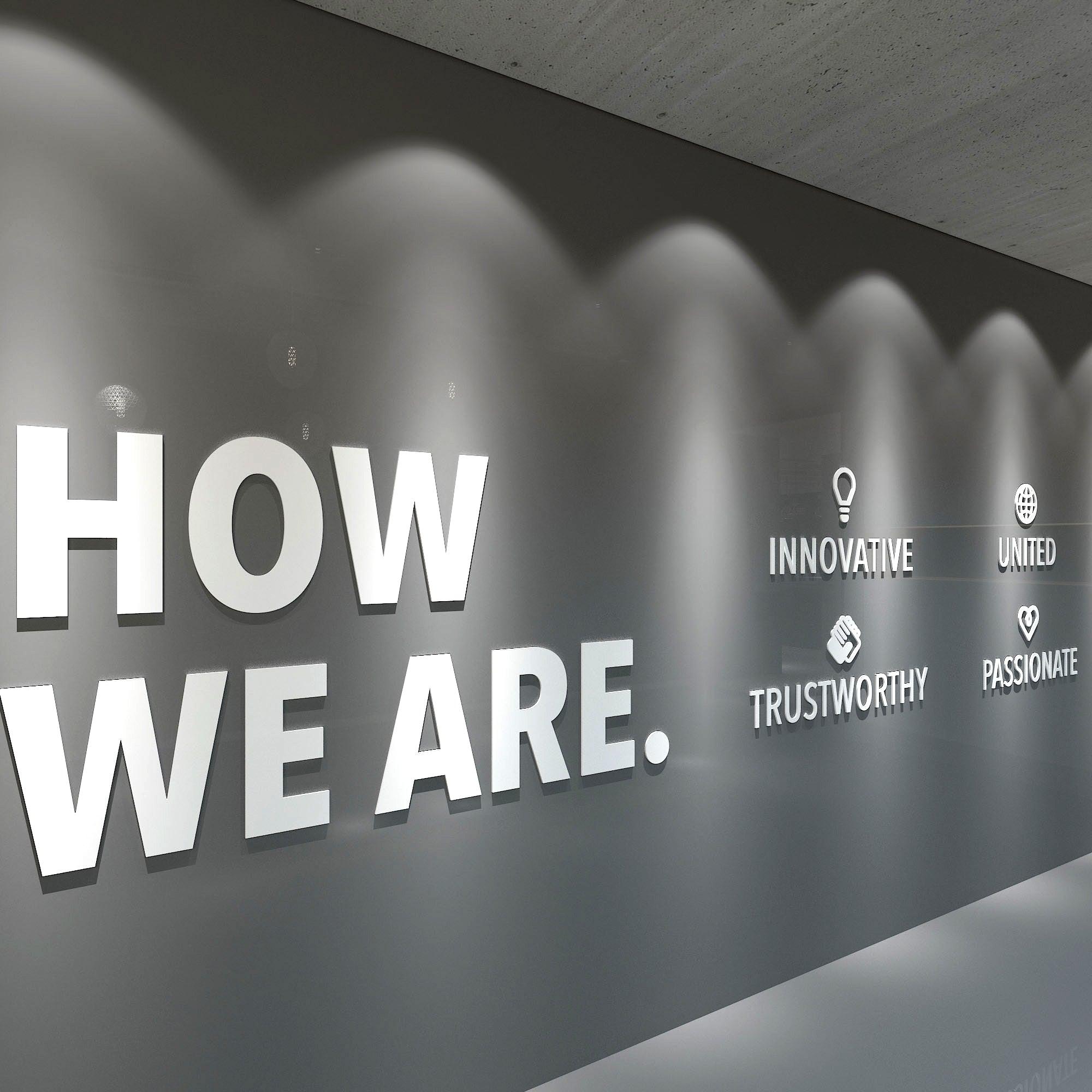 How We Are 3D Office Sign - PRHOMZ