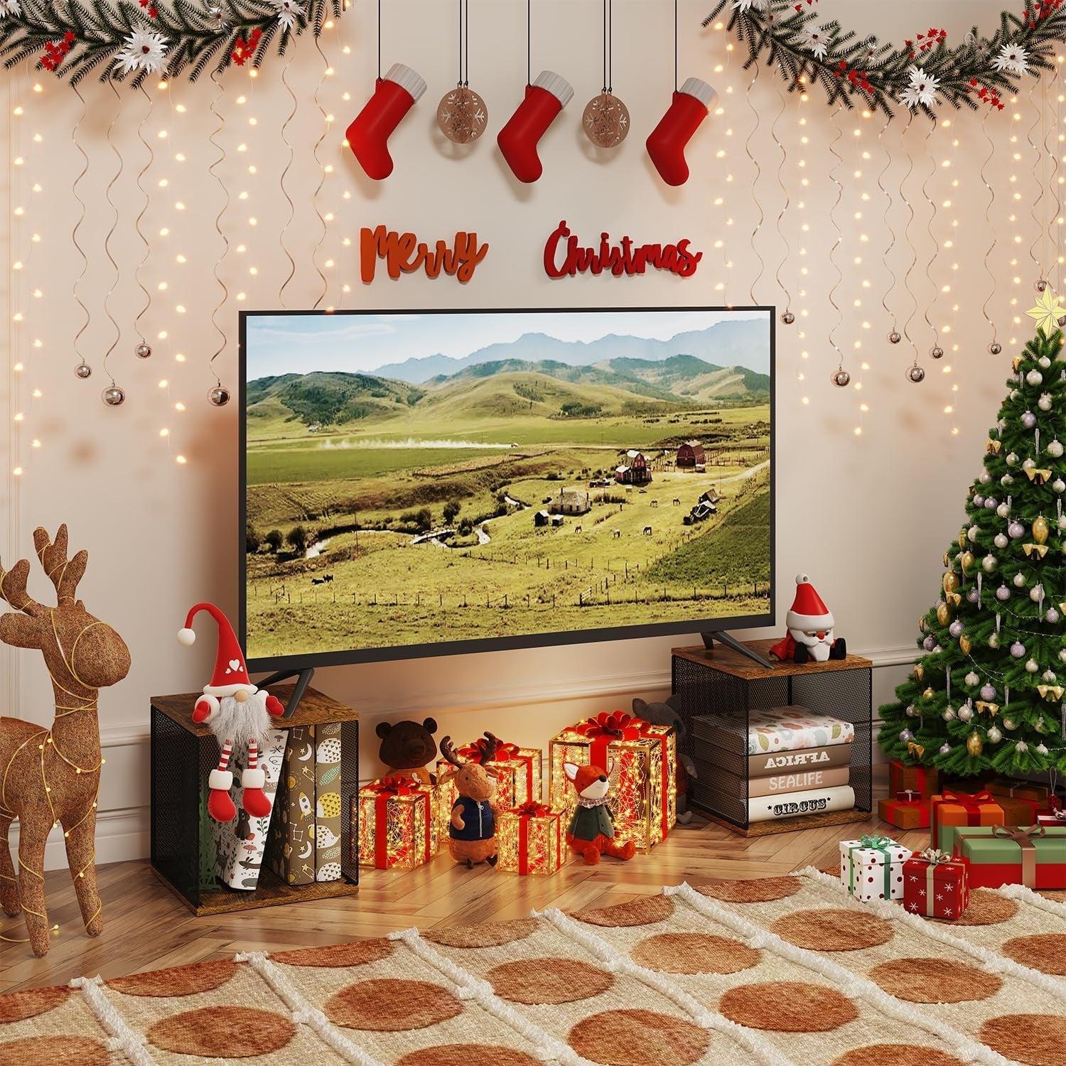 2 Cube Stackable Book Shelves Organizer Black Brown Wood For Kids Rooms And Living Spaces