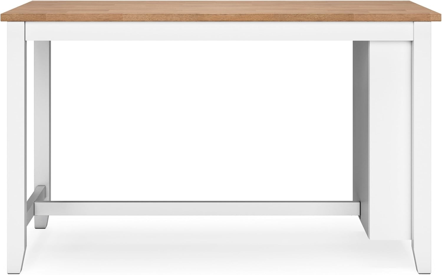 Farmhouse Counter Height Dining Table 3 Shelves Light Brown