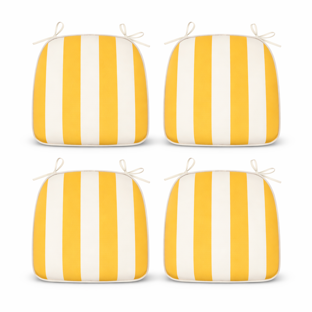 Outdoor Patio Chair Cushions, Water-Repellent U-Shape Thick Foam (Set of 4)